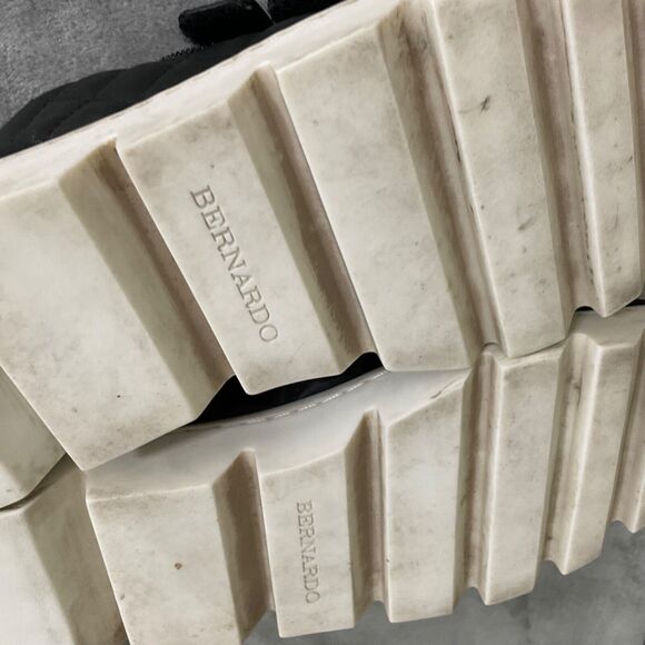 Bernardo Dillon Sneaker womens 7 Quilted Black Leather Stud Grip Strap Lug Soles - Picture 10 of 16